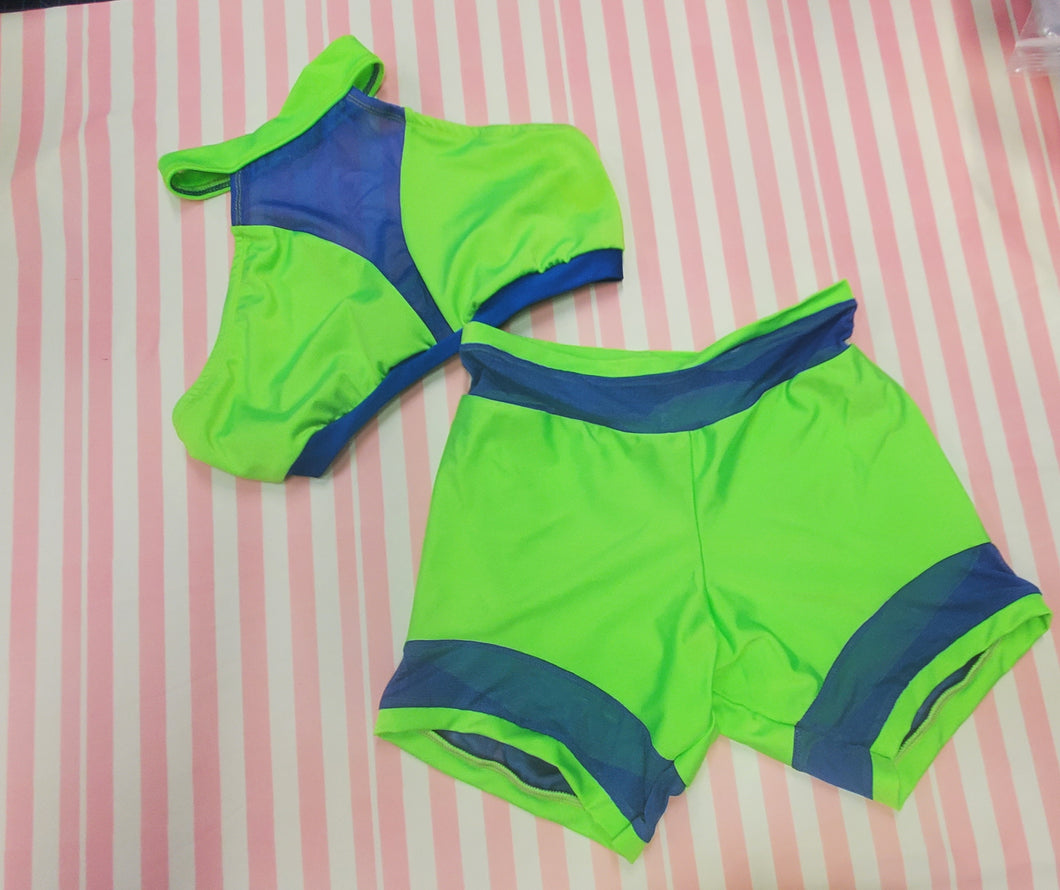 Adult  X- Small Neon Dance Set - Ready to ship